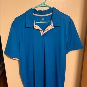 Oakley Men's Vibrant Blue Polo Shirt